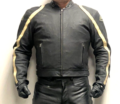 Teknic Black Ventilated Leather Pilot Racing Jacket Men Size XL | eBay