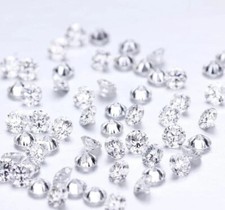 1 CT Natural White Diamond 3 mm 10 Pcs Round Cut VVS1 D Grade Certified D99