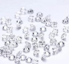 1 CT Natural White Diamond 3 mm 10 Pcs Round Cut VVS1 D Grade Certified D99