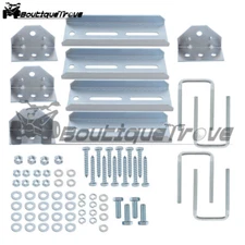 4× 8" Galvanized Swivel Top Bunk Bracket Kit with Hardware Boat Trailer 3x3