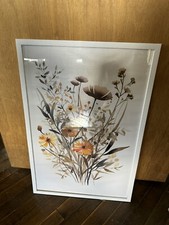 16 x 24 Colorful Botanical print Framed NEW shipping included