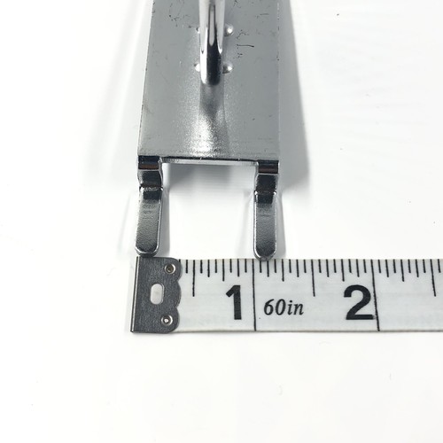 Store display 12 slat wall board Chrome hooks with price tag plate 3” long - Picture 7 of 8