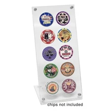 10 Poker Chip Museum Quality Acrylic Display Stand