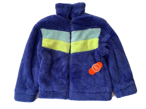 Wonder Nation Girls Plush Bomber Jacket, Size L (10-12) - 第 1/1 張圖片
