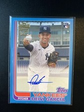 2021 Topps Archives Fan Favorites Autographs Blue #FFADG Deivi Garcia Yankees