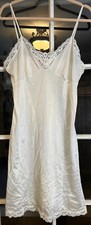 Vintage Repose Lace Midi NightGown slip Ivory Shift Cottage Core Romantic Medium