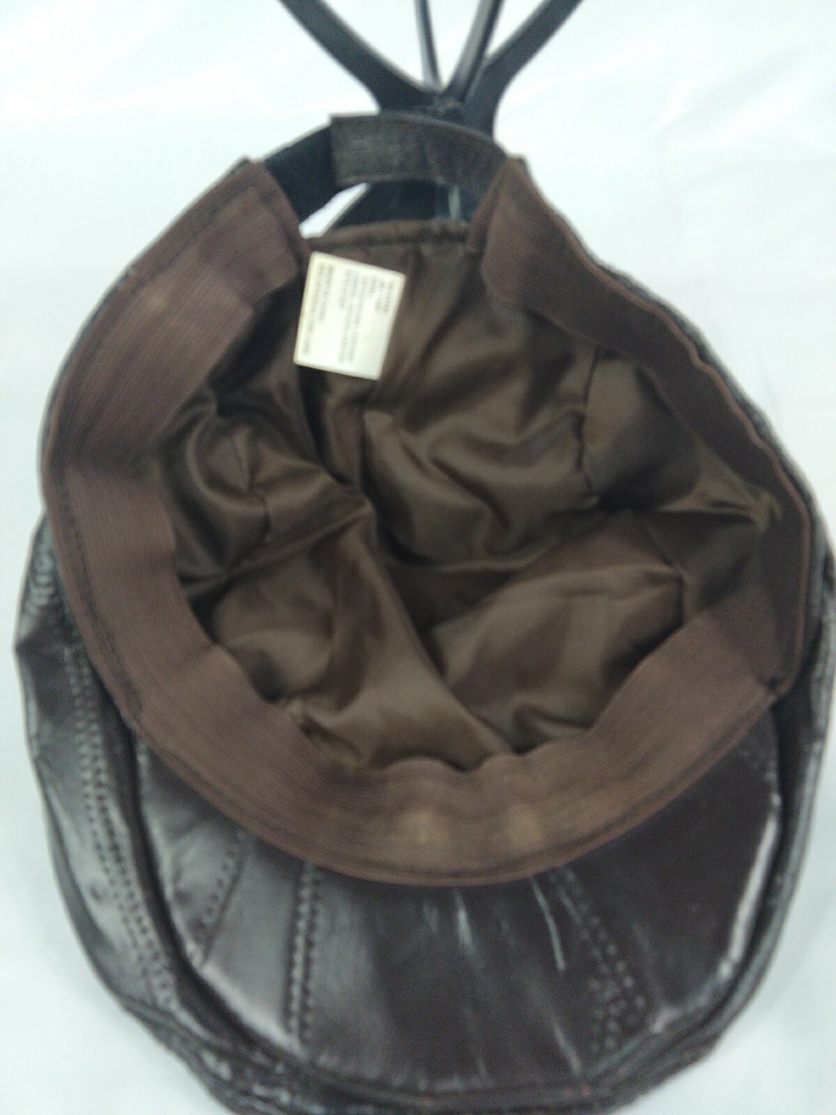 Vintage Leather Flat Cap Paperboy Motorcycle Riding Hat eBay