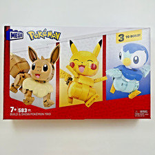 MEGA Pok mon Building Toy Kit Build  Show With 3 Action Figures 583 Pieces NEW