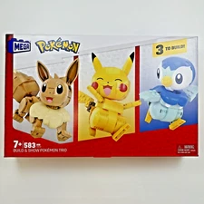 MEGA Pokémon Building Toy Kit Build & Show With 3 Action Figures 583 Pieces NEW
