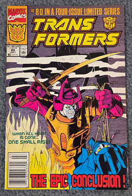 Transformers #80 1984 Series Original Marvel 1991 Final Issue Scarce - FN/VF