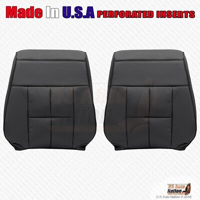 2010 2011 Lincoln Navigator Driver & Passenger Tops Perforated Leather Cover Blk