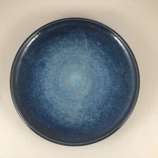 SET of 2 Japanese Dinner Serving Dish Plates 7.5"D Ceramic Blue Made in Japan