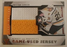 15-16 Final Vault William Carrier Jersey GOLD 1/1 12-13 ITG Heroes Prospects SLV