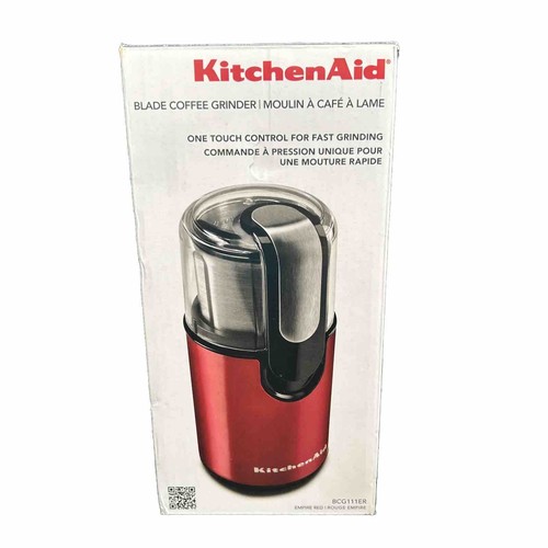 KitchenAid Blade Coffee Grinder Empire Red BCG111ER NEW Free