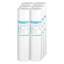 6 Pack 1/5 Micron 20"x4.5" Big Blue Whole House Sediment Water Filter Cartridge
