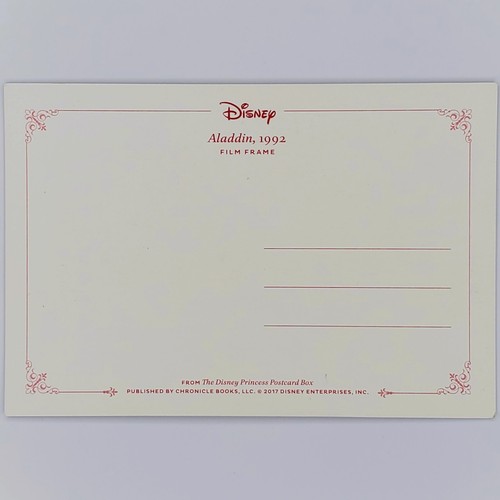 Aladdin Postcard Jasmine Disney Princess Collection Magic Carpet 4x6 Clearance - Picture 2 of 2