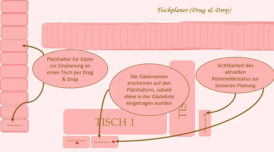 Digitaler Hochzeitsplaner - 6 Module - Budget Gästeliste Aufgaben Planung Excel - Bild 4 von 4
