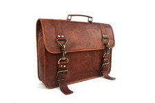 Leather Handmade Laptop Satchel Vintage Messenger Bag Shoulder Men's Briefcase