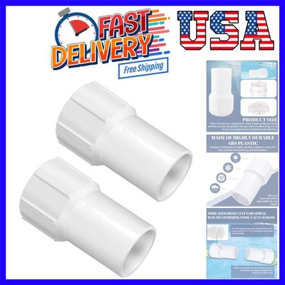 2-Pack 1-1/2'' Pool Hose Cuff Threaded Hose Cuff for Spiral Wound Swimming Poo...