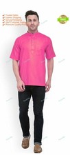 Mens Kurta Traditional Wear Cotton Kurta Mens Ethnic Wear Half Sleeve Kurta
