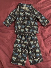 Old Navy Hanukkah Glow in the Dark Button-Up Pajama Set Baby Infant 6-12 Months