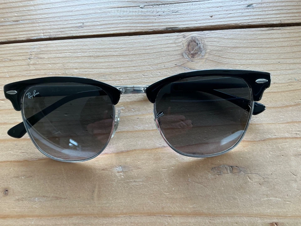 Ray Ban Clubmaster Metal Frame Black/Grey Gradient Lenses RB3716 9004/71 51mm, photo 1 of 2