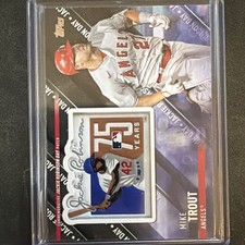 2022 Topps Update Jackie Robinson Day  Patch Black /199 Mike Trout #SEP-MT SP