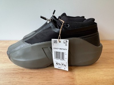 Adidas Crazy IIInfinity Basketball Shoes Charcoal/Black IG6156 Men's Size 6.5