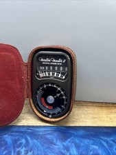 VTG WESTON MASTER II UNIVERSAL EXPOSURE LIGHT METER MODEL 735 W/ LEATHER CASE