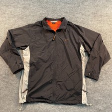 Vintage 90s NIKE Fullzip Windbreaker Jacket XL 25x31 Two-Toned Black White