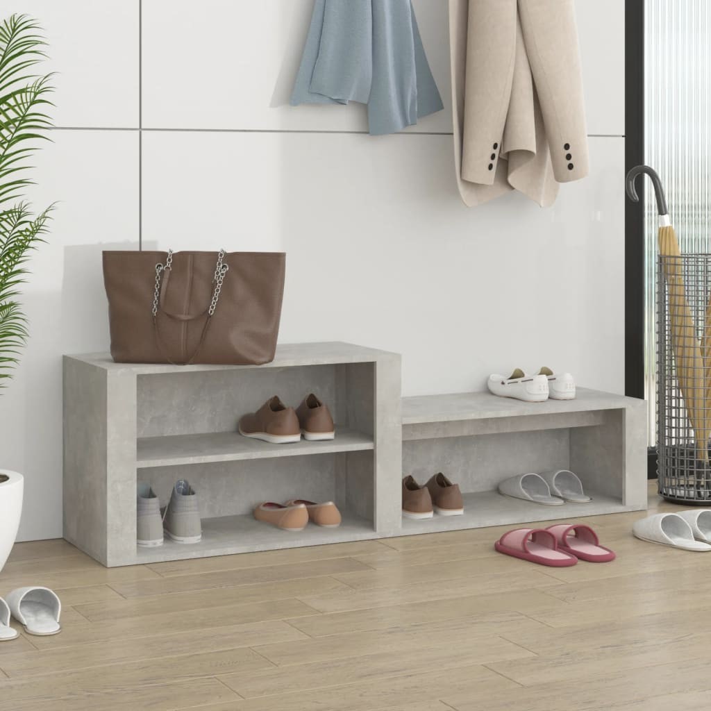 Scarpiera 150 cm Grigio Cemento OFFERTA | Mobile Panca Legno