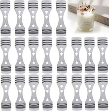 25Pcs Metal Candle Wick Holder, Silver Stainless Steel Candle Wick Centering Dev
