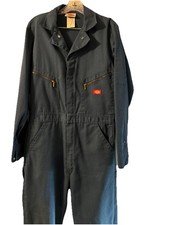 DICKIES Long Sleeve Coverall Jumpsuit 40 Tall Navy Blue Workwear Mechanic