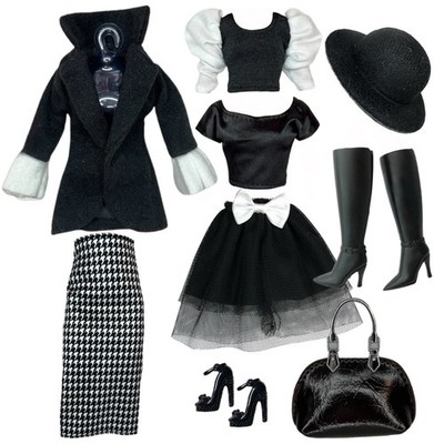 Eledoll Clothes Fashion Pack for 12  Fashion Doll Wednesday Goth Halloween Set