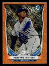 2014 Bowman #BM-KCR1 Yordano Ventura Chrome Bowman Mini Orange Refractors #/50