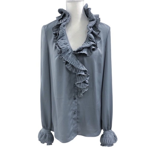 escada ruffle blouse