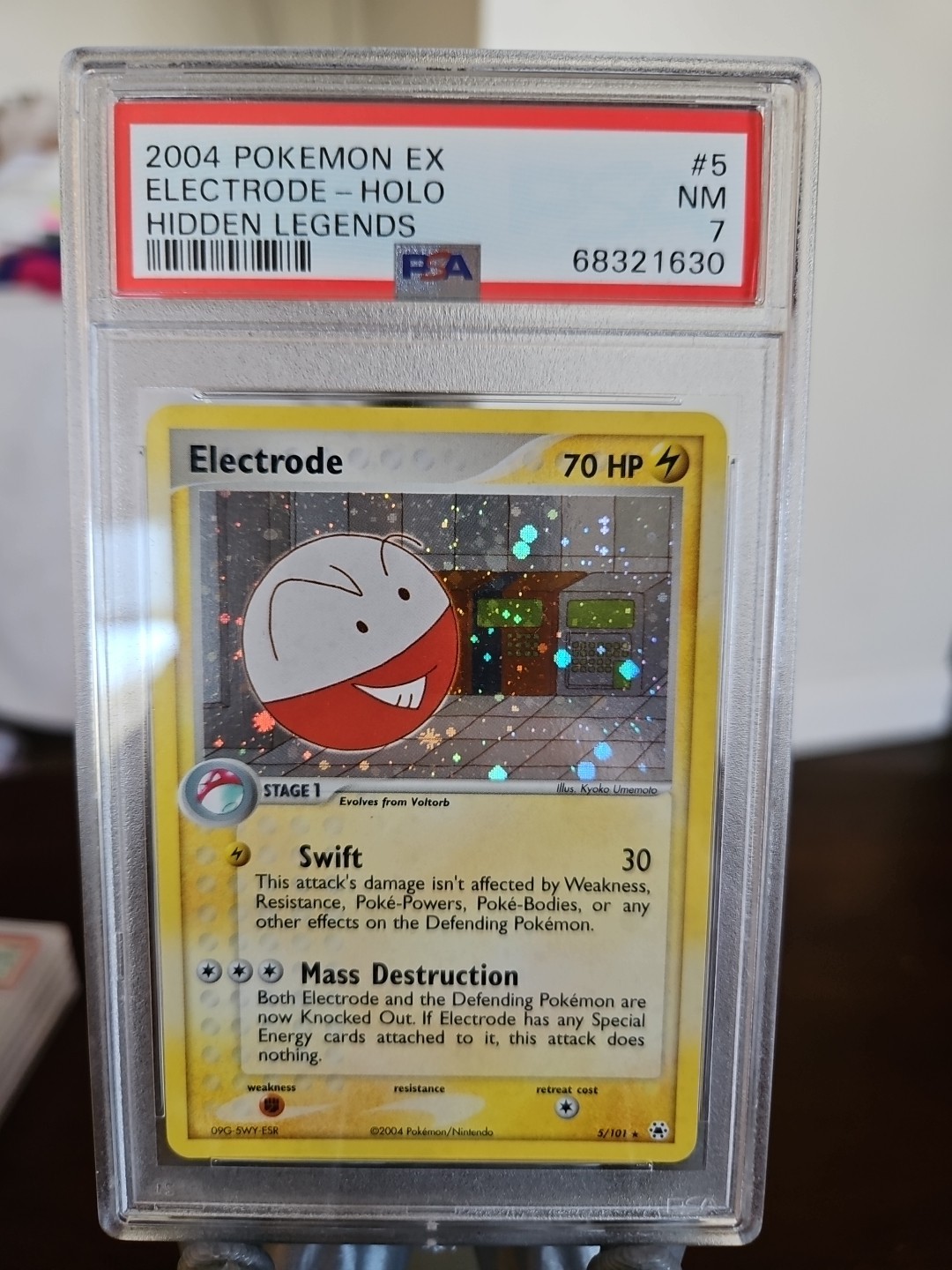 Electrode 5/101 Hidden Legends Holo PSA 7 NM