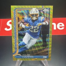 NAJEE HARRIS 2025 TOPPS CHROME YELLOW WAVE REFRACTOR CHARGERS /275