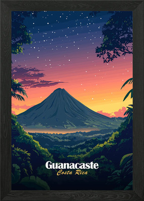 Gerahmtes Wandbild Guanacaste Costa Rica Sonnenuntergang Poster Leinwanddruck Bild
