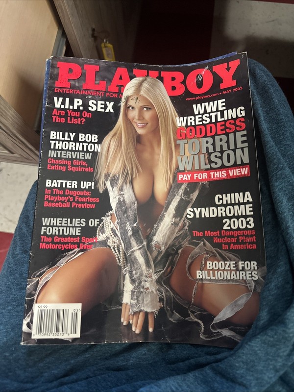 Playboy May 2003 w/ Centerfold WWE Torrie Wilson Billy Bob Thornton Interview