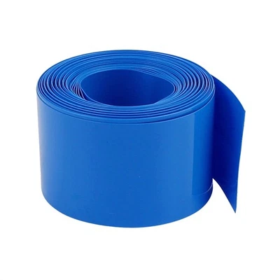 Batterieverpackung PVC Schrumpfschlauch 32mm Flache Breite 2,1m Länge Blau - Bild 1 von 2