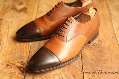 Crockett & Jones hellbraune Leder Oxford Schnürschuhe UK 8,5 E US 9,5 EU 42,5