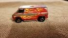 Diecast Vintage Black Wall Red With Flames Van. Loose. 1:64. Hotwheels