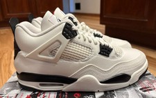 Nike Air Jordan 4 Retro Flight Club Sail Black Red Men  s Size 12 IM4002-100