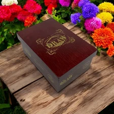 Southern Draw Rose of Sharon Toro Empty Wooden Cigar Box 4.75x7x3