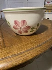 Vintage Hull Oven Serve Bowl Pink Flower W/Green Trim 20 oz Made In USA