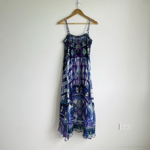 Camilla Dress Size XS Extra Small Ritual Rhapsody Long Overlay Dress Silk Purple - Bild 16 von 17