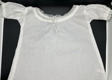 American Girl Felicity Nightgown Night Shift Pajamas White Lace Ribbon 18  Doll