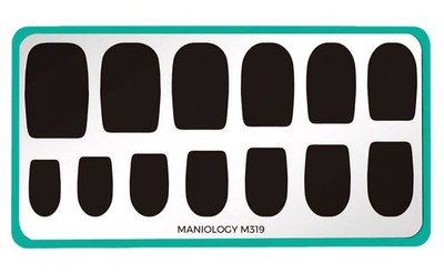 Maniology M319 Color Block Pattern Shapes Nail Stamping Plate