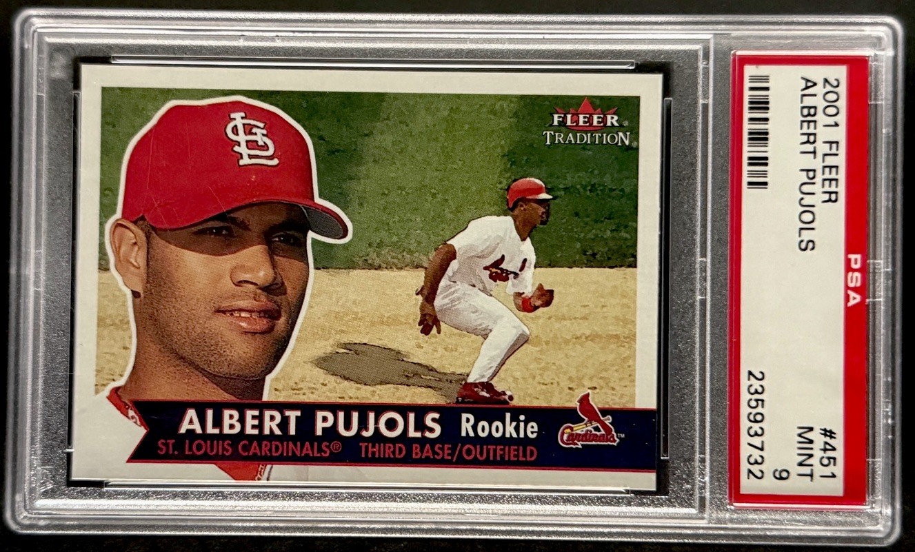 Albert Pujols 2001 Fleer Tradition #451 Rookie RC St.Louis Cardinals PSA 9